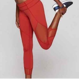 Athleta Aura Sonar Capri Leggings in Scorched Chili Red